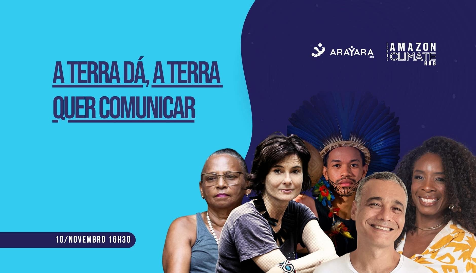 Eliane Brum e Sidarta Ribeiro realizam atividade no ARAYARA Amazon Climate Hub durante COP30